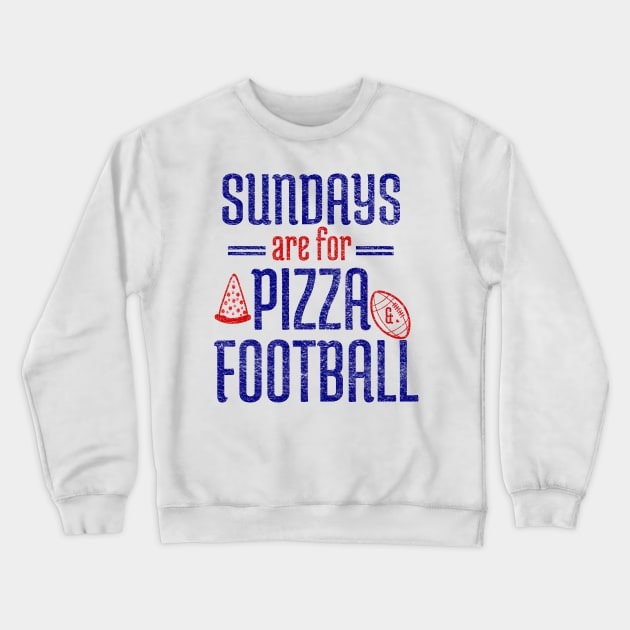 Sundays Are For Pizza And Football Crewneck Sweatshirt by Petalprints